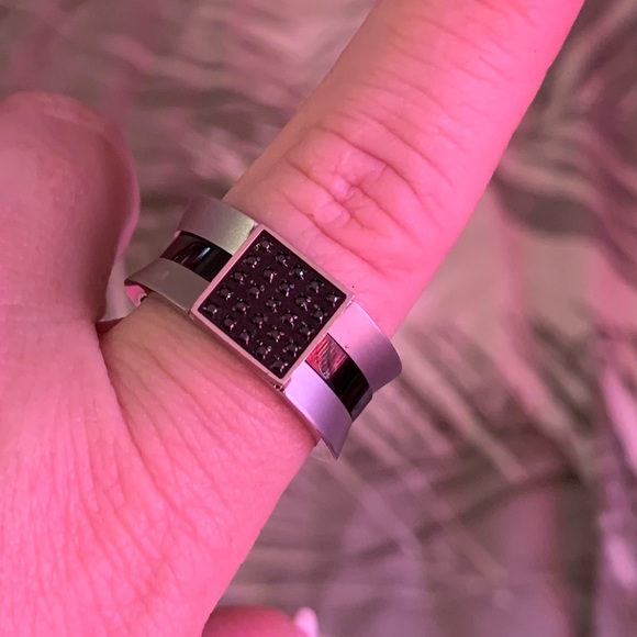 Other - Beautiful stainless steel and black diamonds!